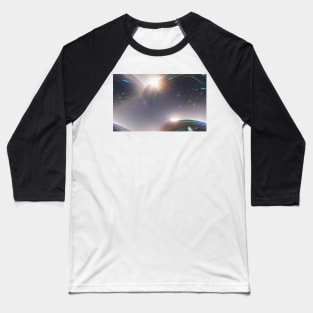 Seamless Holographic Texture XV Baseball T-Shirt